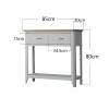 Grey Painted Console Table with Oak Grey Painted Console Table with Oak